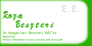 roza beszteri business card